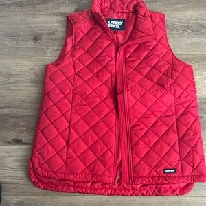 Women’s Lands End Large Tall Red vest